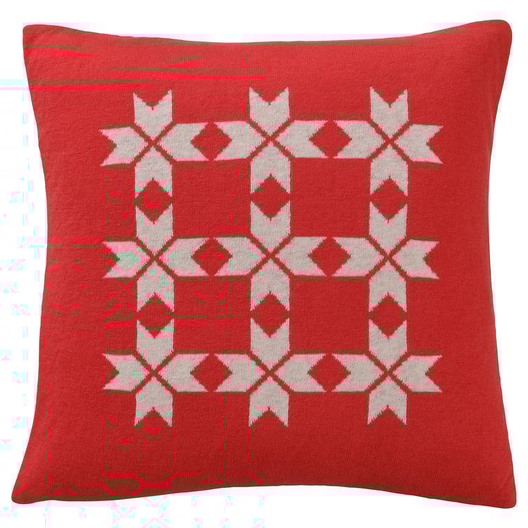 VINTERFINT cushion cover, red/white, 50x50 cm (20x20") IKEA
