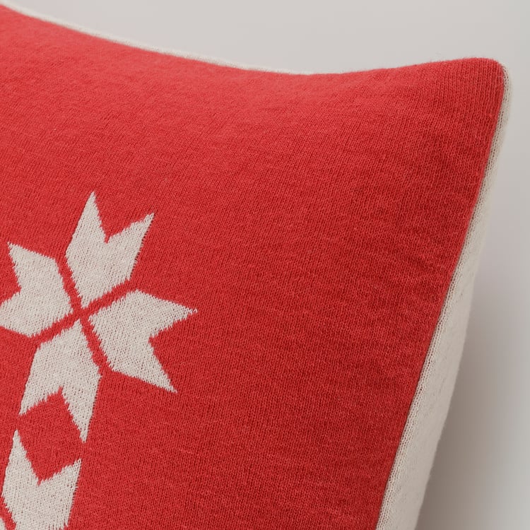 VINTERFINT cushion cover, red/white, 50x50 cm (20x20") IKEA