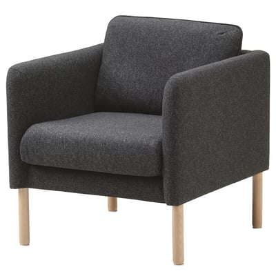 VISKABACKA Armchair, Gunnared dark grey