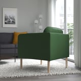 VISKABACKA Armchair, Vissle dark green