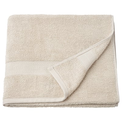 Folded light tan VITBACKEN bath towel, soft cotton terry, classic rectangular design.