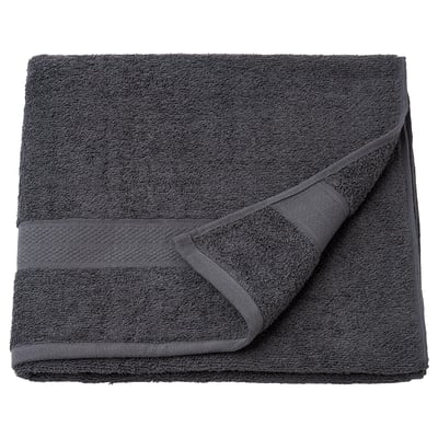 VITBACKEN grey bath towel, folded, 100% cotton, thick terry.