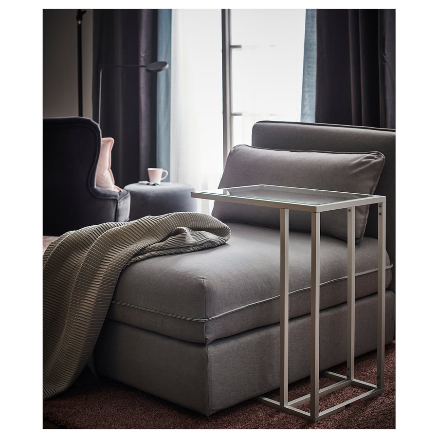 VITTSJÖ Laptop stand, white, glass, 35x65 cm IKEA