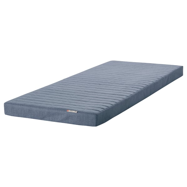 VOGNILL Coir foam mattress, firm/light blue, 90x200 cm