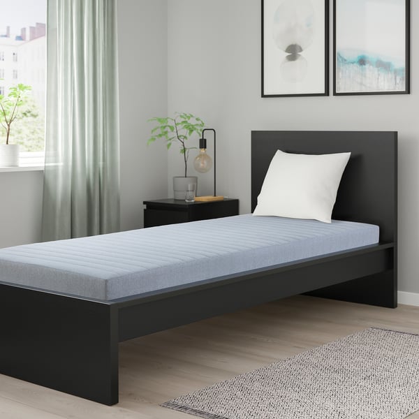 VOGNILL Coir foam mattress, firm/light blue, 80x200 cm