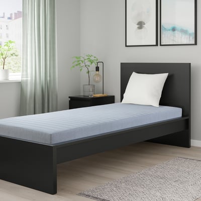 VOGNILL Coir foam mattress, firm/light blue, 90x200 cm