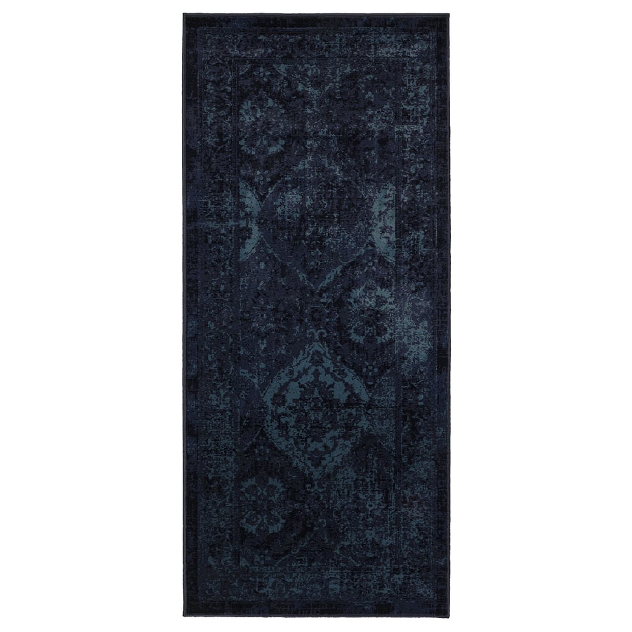 VONSBÄK rug, low pile, dark blue, 80x180 cm (2'7"x5'11") IKEA