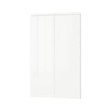 VOXTORP 2-p door f corner base cabinet set, right-hand/high-gloss white, 25x80 cm