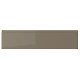 VOXTORP Drawer front, high-gloss dark grey-brown, 80x20 cm