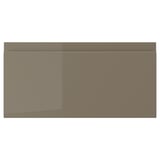 VOXTORP Drawer front, high-gloss dark grey-brown, 40x20 cm