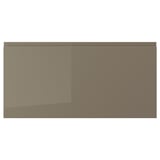 VOXTORP Drawer front, high-gloss dark grey-brown, 80x40 cm