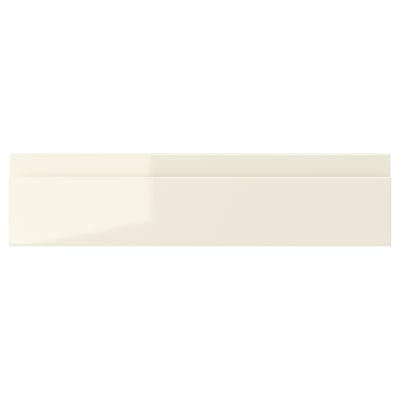 VOXTORP Drawer front, high-gloss light beige, 40x10 cm