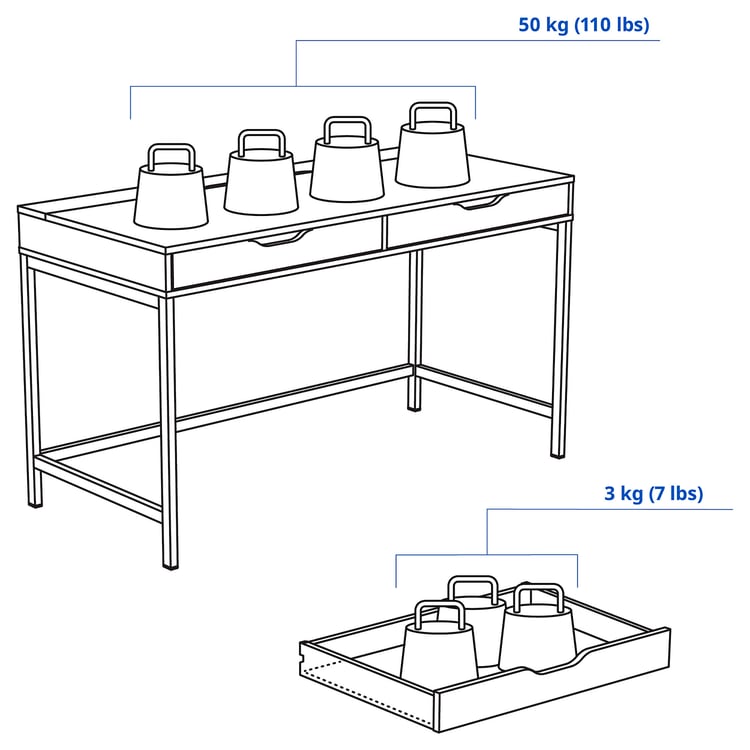 Illustration with measurements for the product: ALEX.