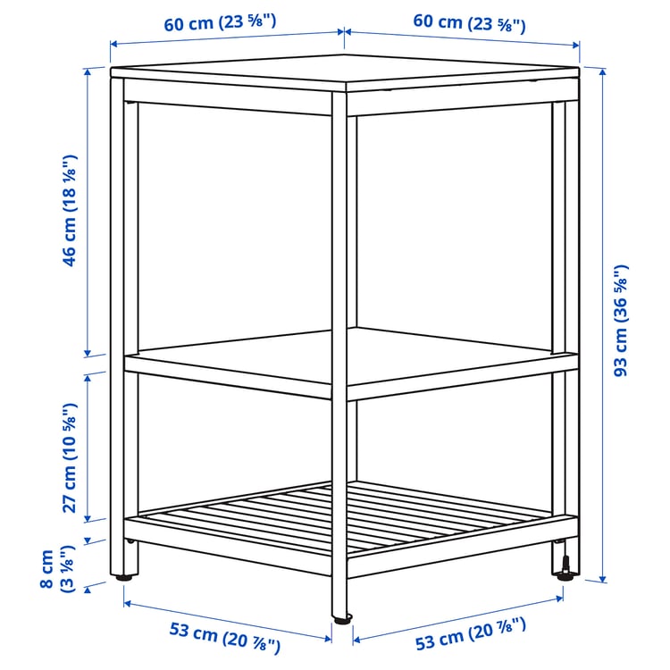 Illustration with measurements for the product: BÅTSKÄR.