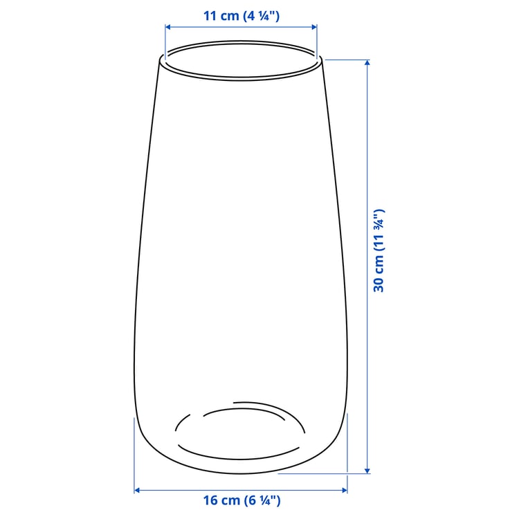 Illustration with measurements for the product: BERÄKNA.