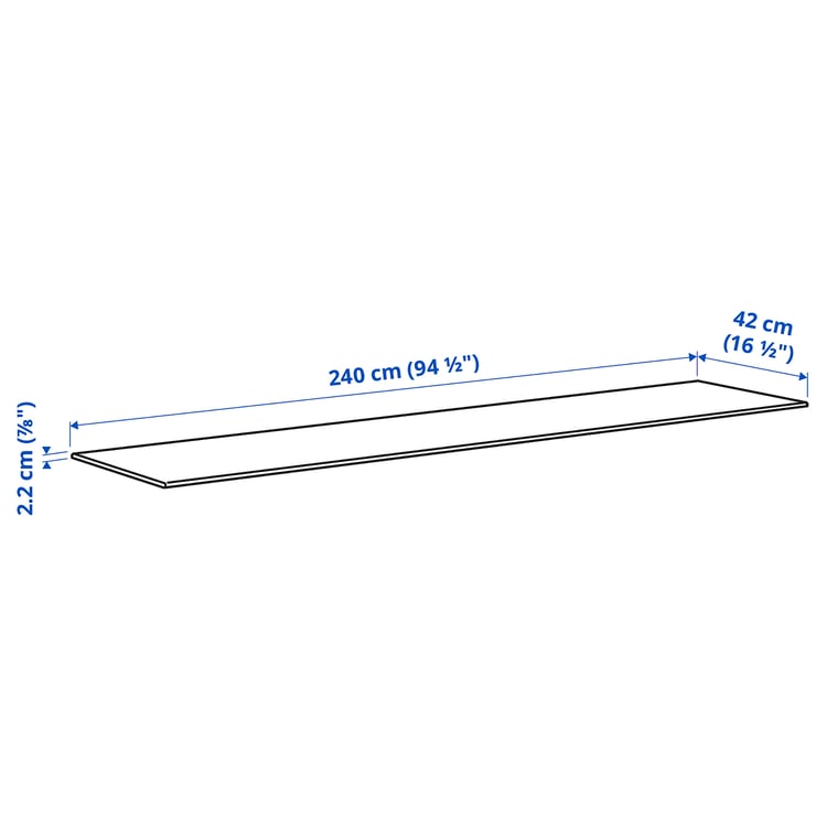 Illustration with measurements for the product: BESTÅ.