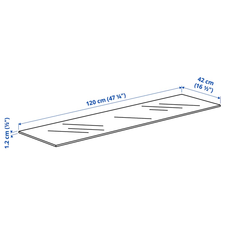 Illustration with measurements for the product: BESTÅ.