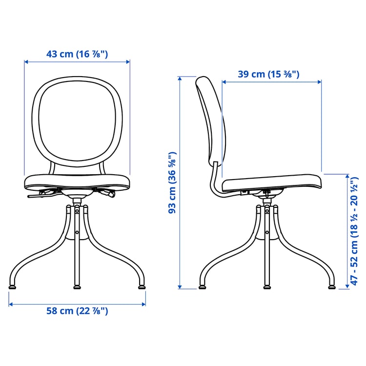 Illustration with measurements for the product: BJÖRKBERGET.