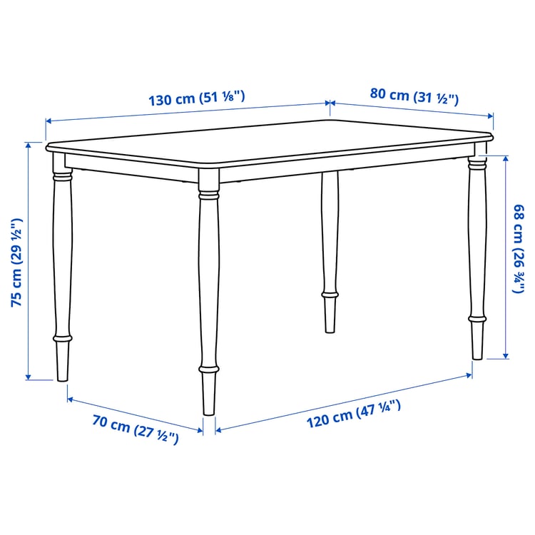 Illustration with measurements for the product: DANDERYD.