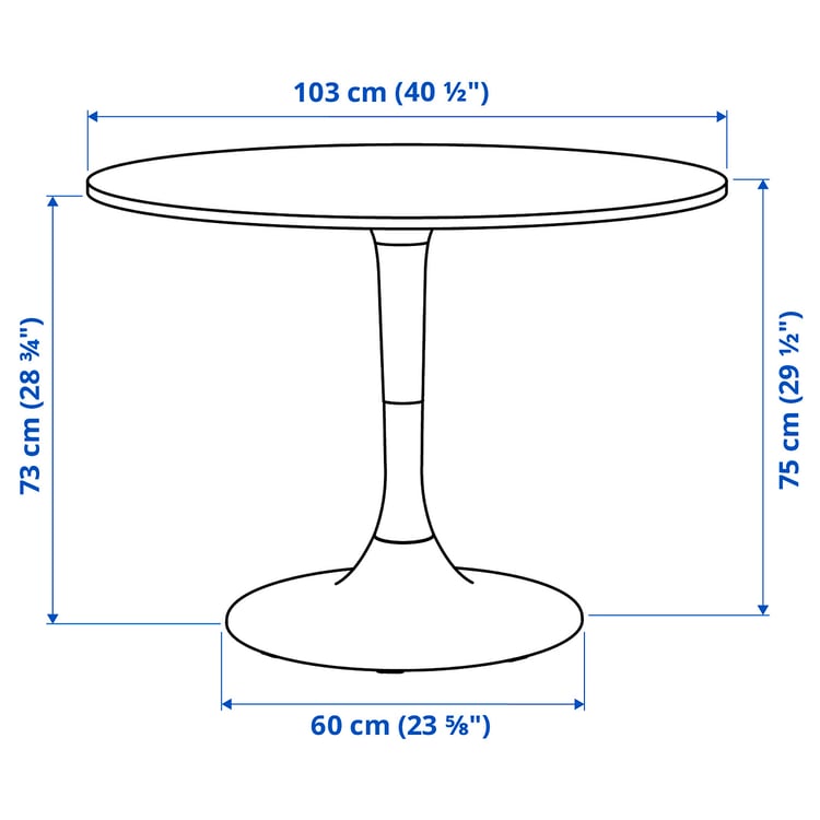 Illustration with measurements for the product: DOCKSTA.