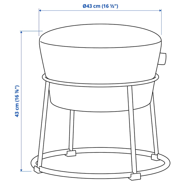 Illustration with measurements for the product: EMMISLÖV.