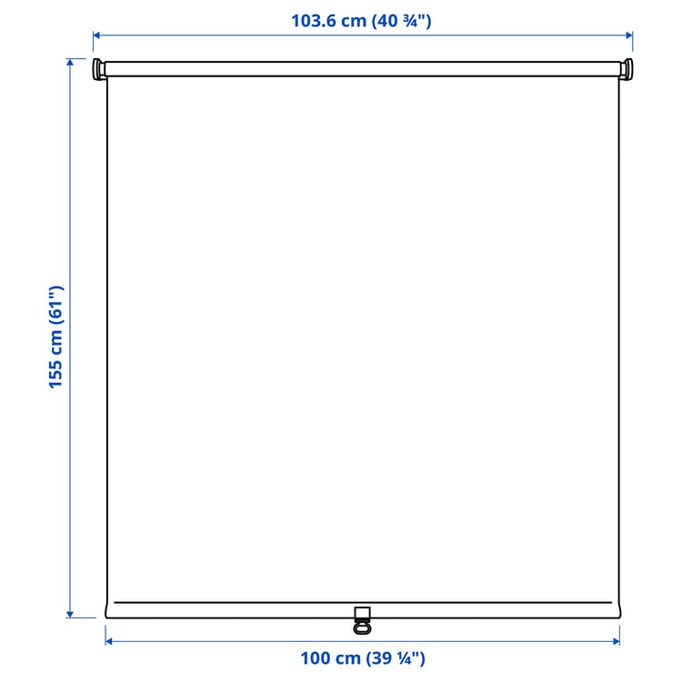 Illustration with measurements for the product: FÖNSTERBLAD.