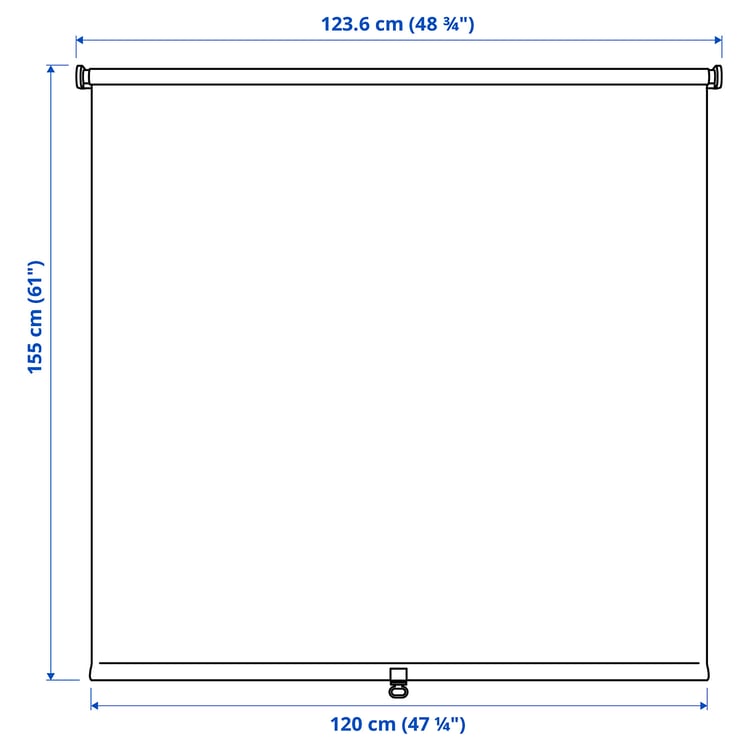 Illustration with measurements for the product: FÖNSTERBLAD.