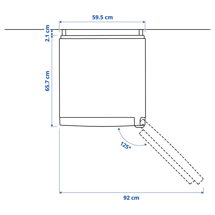 FÖRTOFT Fridge/freezer, IKEA 500 stainless steel colour, 216/118 l