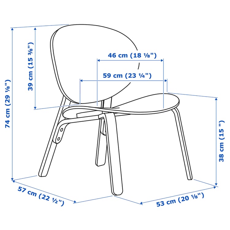 Illustration with measurements for the product: FRÖSET.
