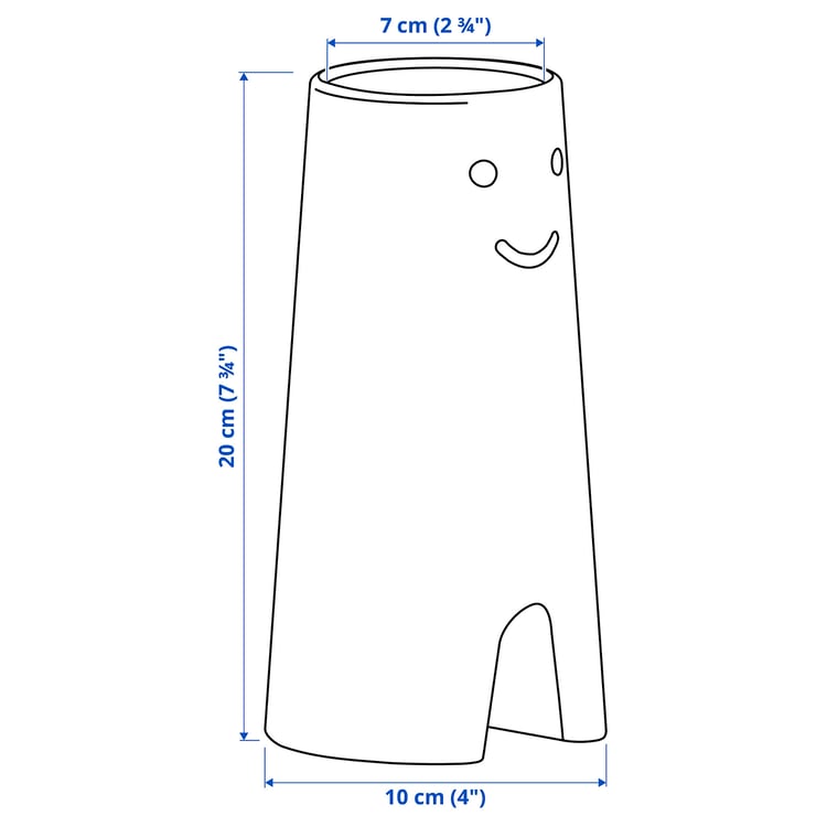 FRÖVÄXT Vase, white, 20 cm