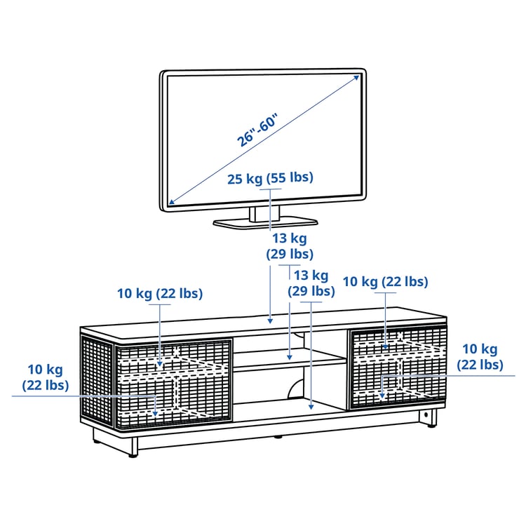 Illustration with measurements for the product: FRYKSÅS.