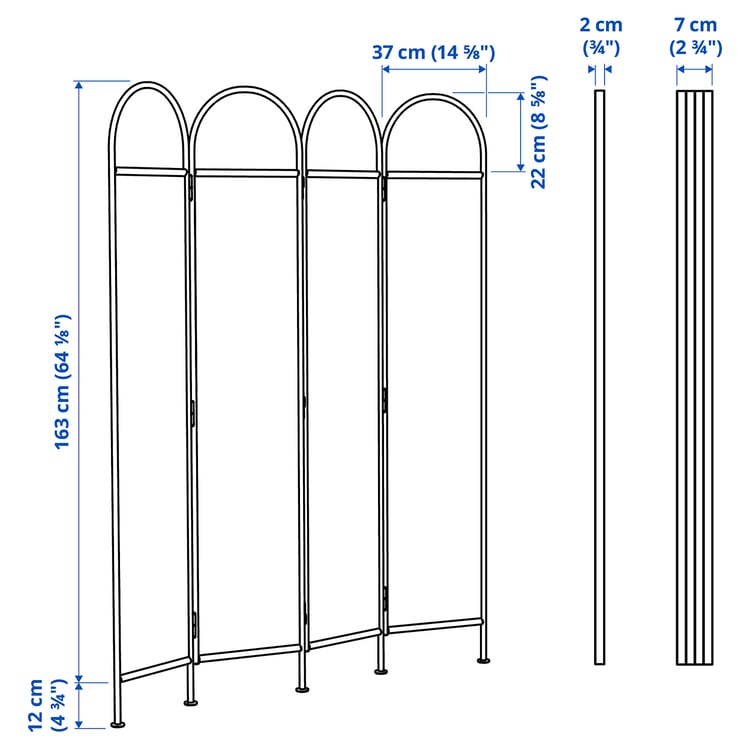 Illustration with measurements for the product: GRÅFJÄLLET.