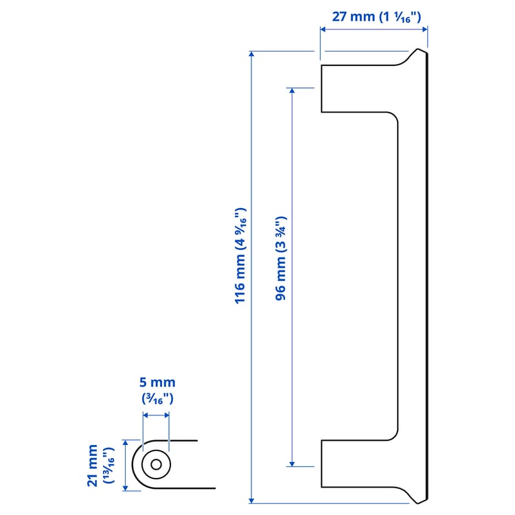 Illustration with measurements for the product: GUBBARP.