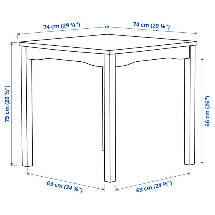 Illustration with measurements for the product: HAUGA.
