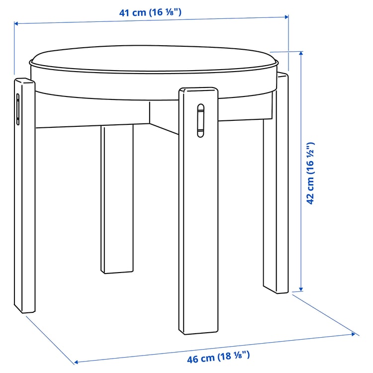 Illustration with measurements for the product: HOLMSJÖ.