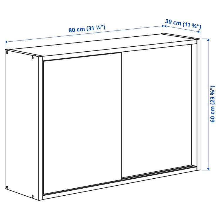 Illustration with measurements for the product: IVAR.