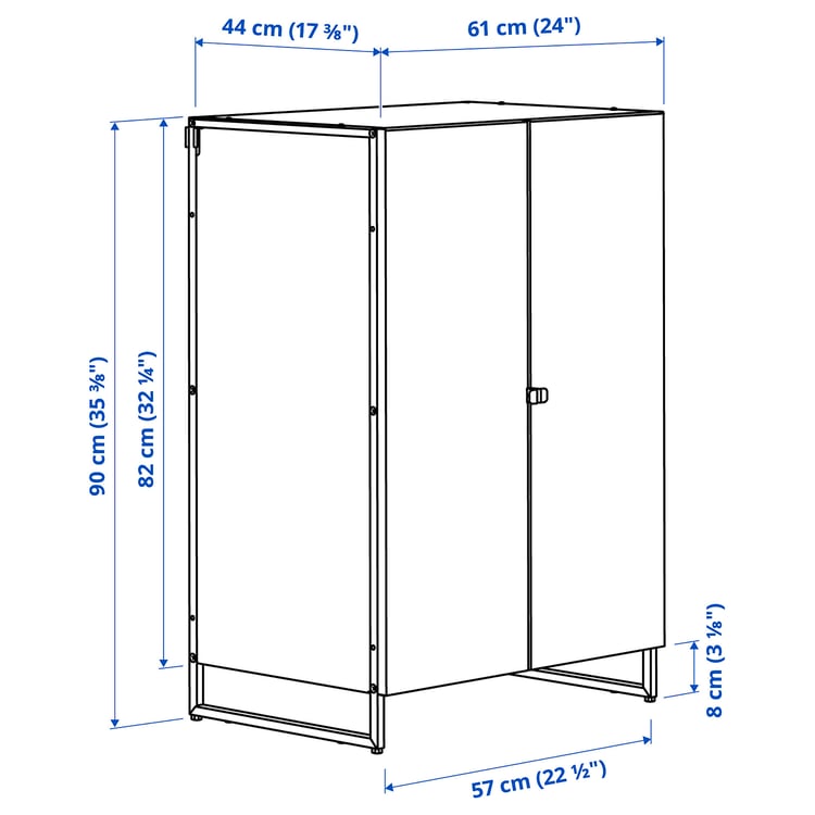 Illustration with measurements for the product: JOSTEIN.
