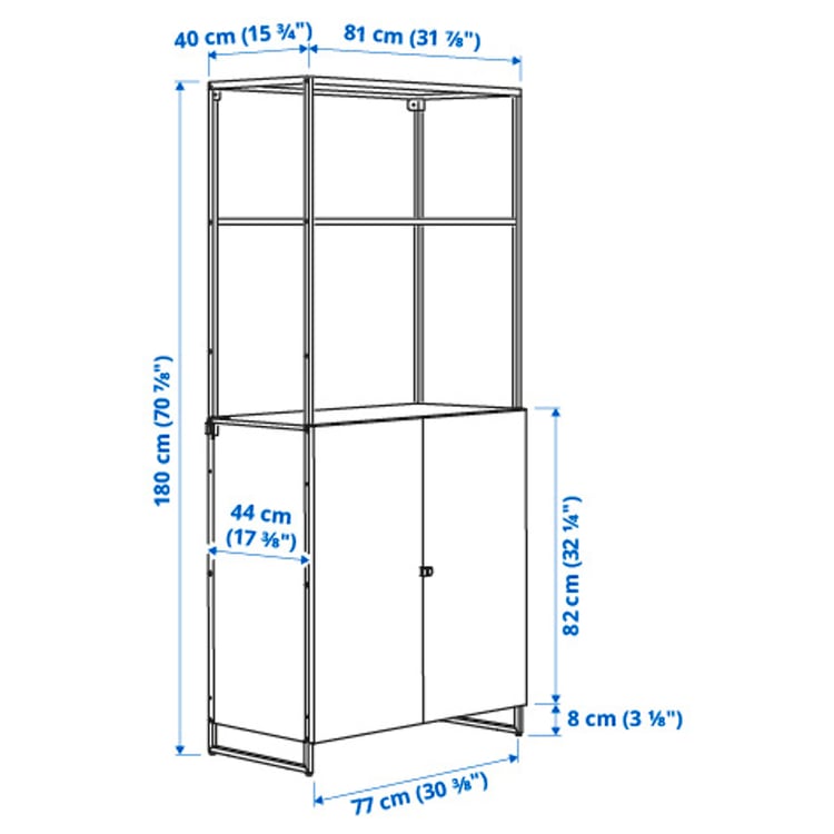 Illustration with measurements for the product: JOSTEIN.