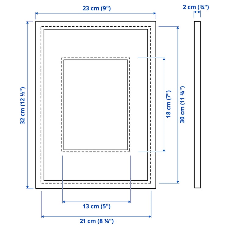 Illustration with measurements for the product: KNOPPÄNG.