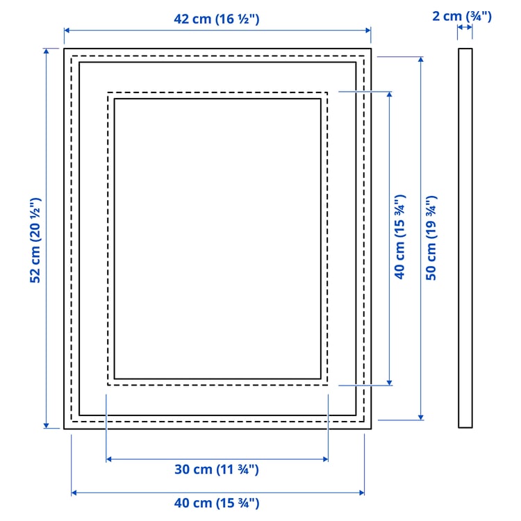 Illustration with measurements for the product: KNOPPÄNG.