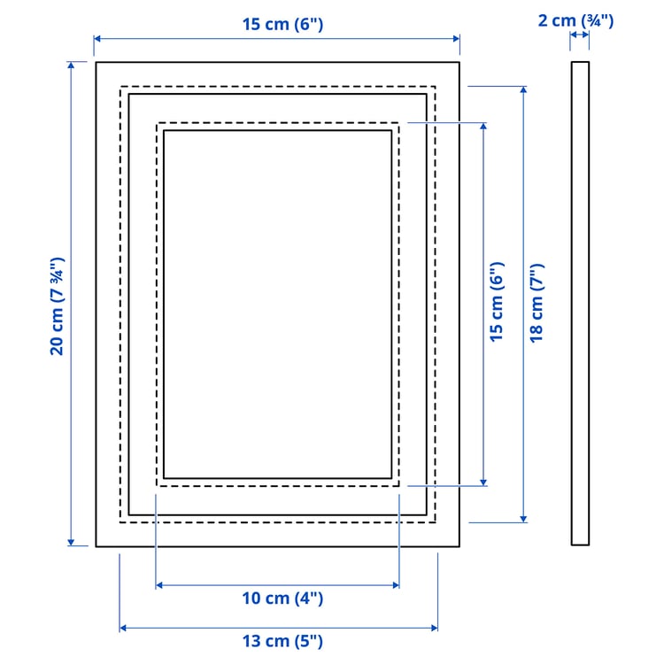Illustration with measurements for the product: KNOPPÄNG.