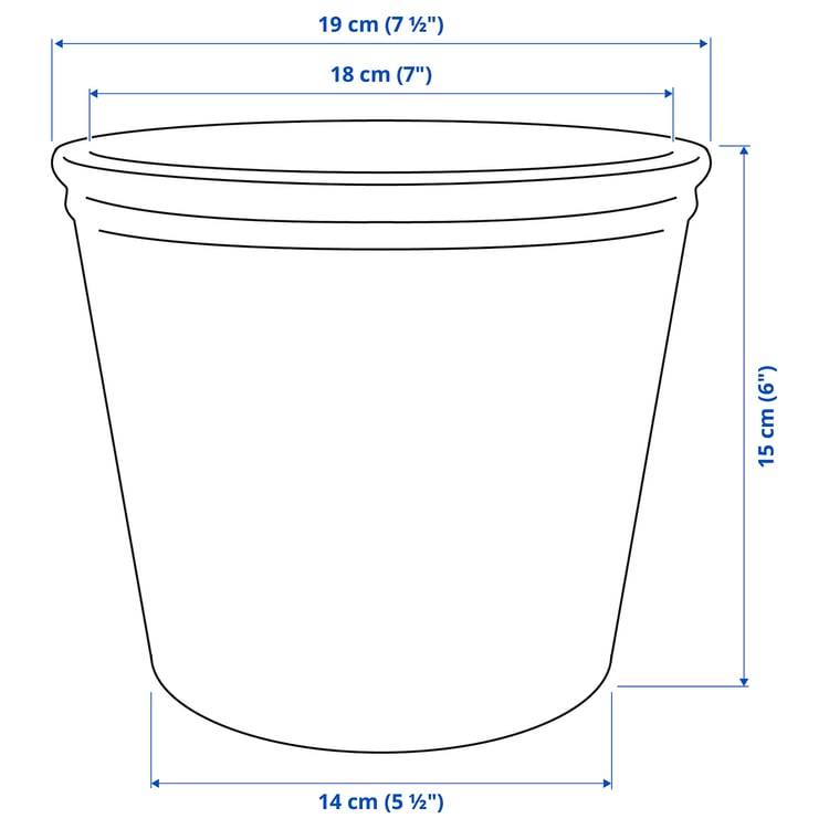 Illustration with measurements for the product: KÖRSBÄRSBJÖRK.