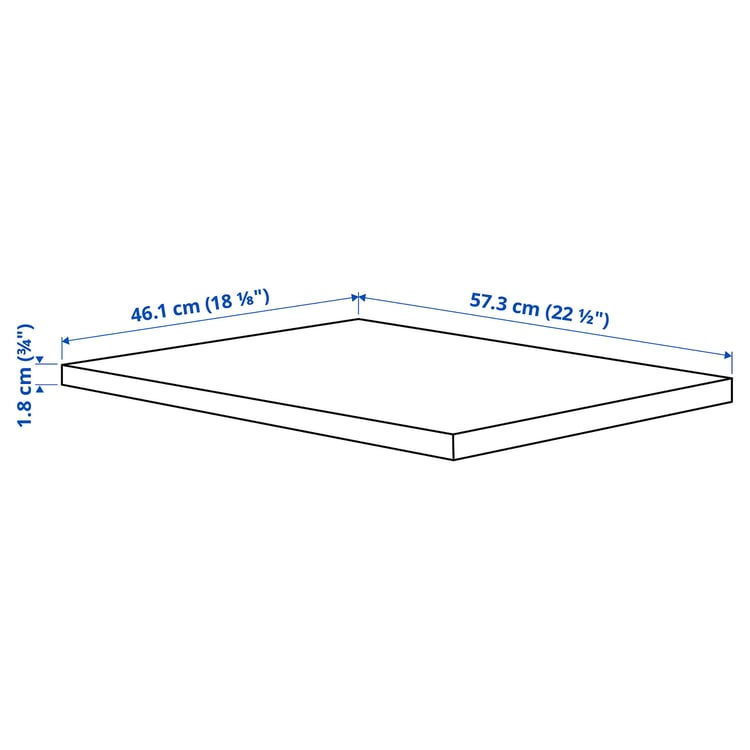 Illustration with measurements for the product: KOMPLEMENT.