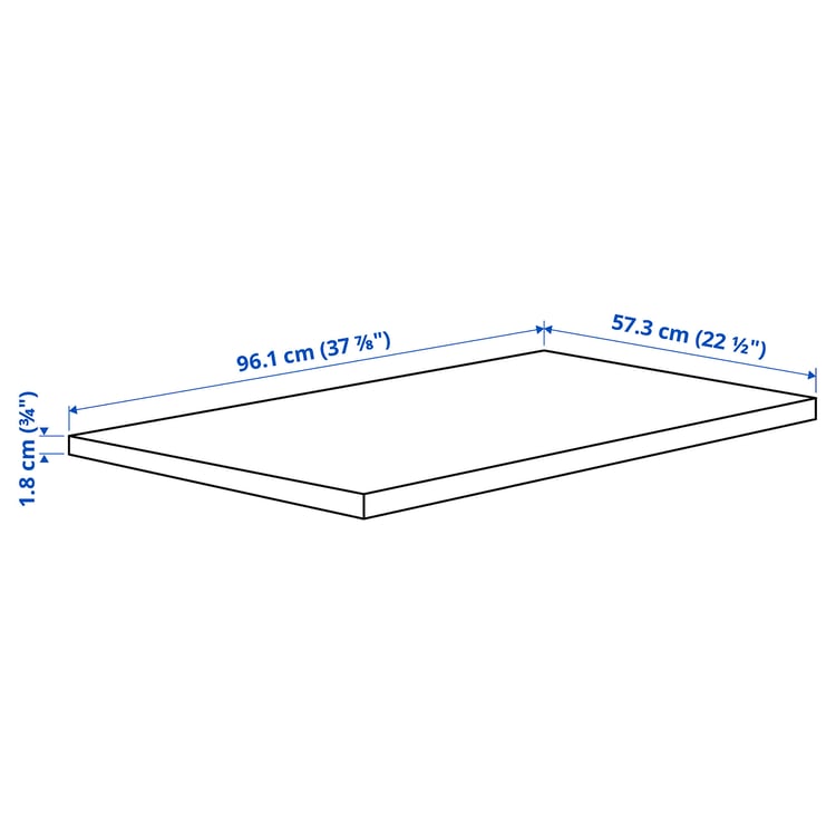 Illustration with measurements for the product: KOMPLEMENT.