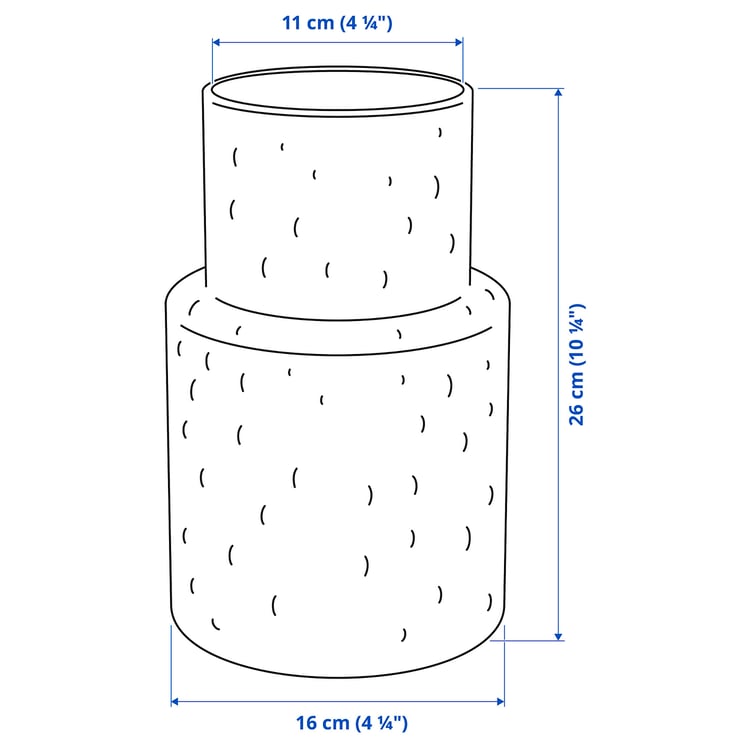 Illustration with measurements for the product: KONSTFULL.