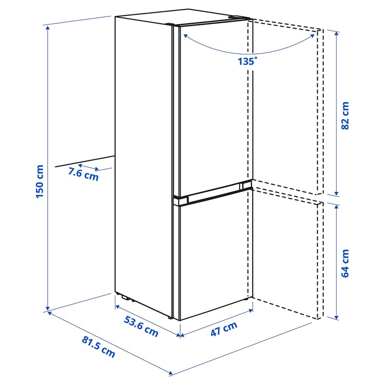 Illustration with measurements for the product: LAGAN.