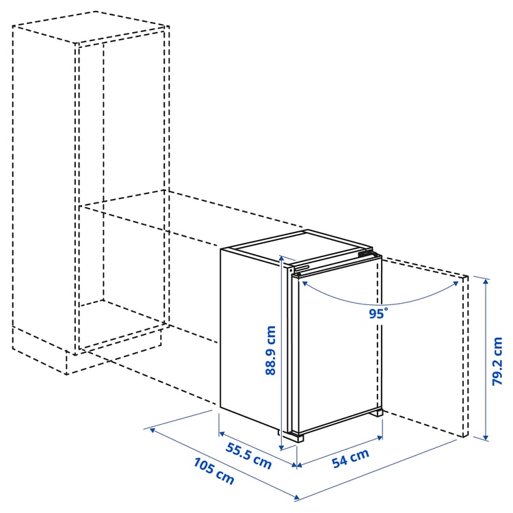 Illustration with measurements for the product: LAGAN.