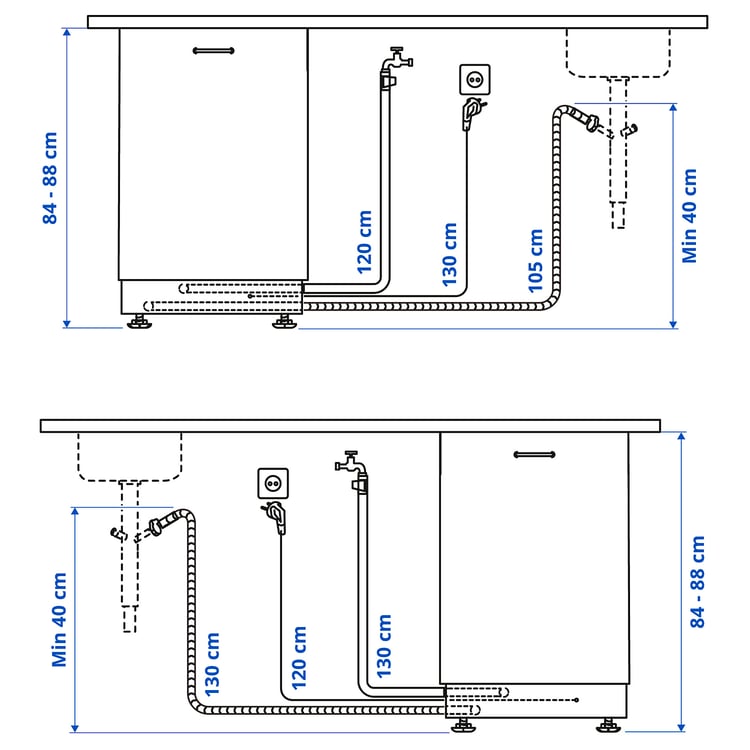 Illustration with measurements for the product: LAGAN.