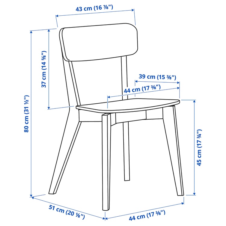 Illustration with measurements for the product: LISABO.
