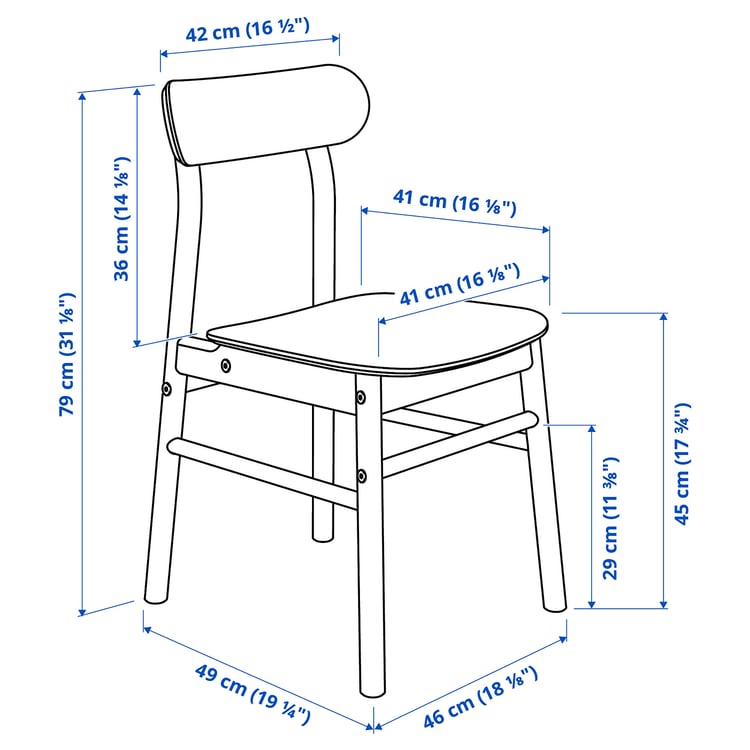 Illustration with measurements for the product: LISABO.